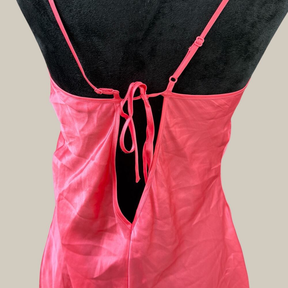Y2K Victoria’s Secret Hot Pink Satin Slip Dress – Size Medium - Picture 3 of 3